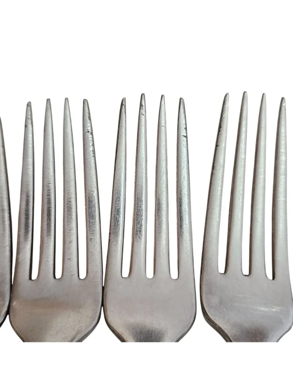 4 Oneida Coronation Forks Silverplate 7.5
